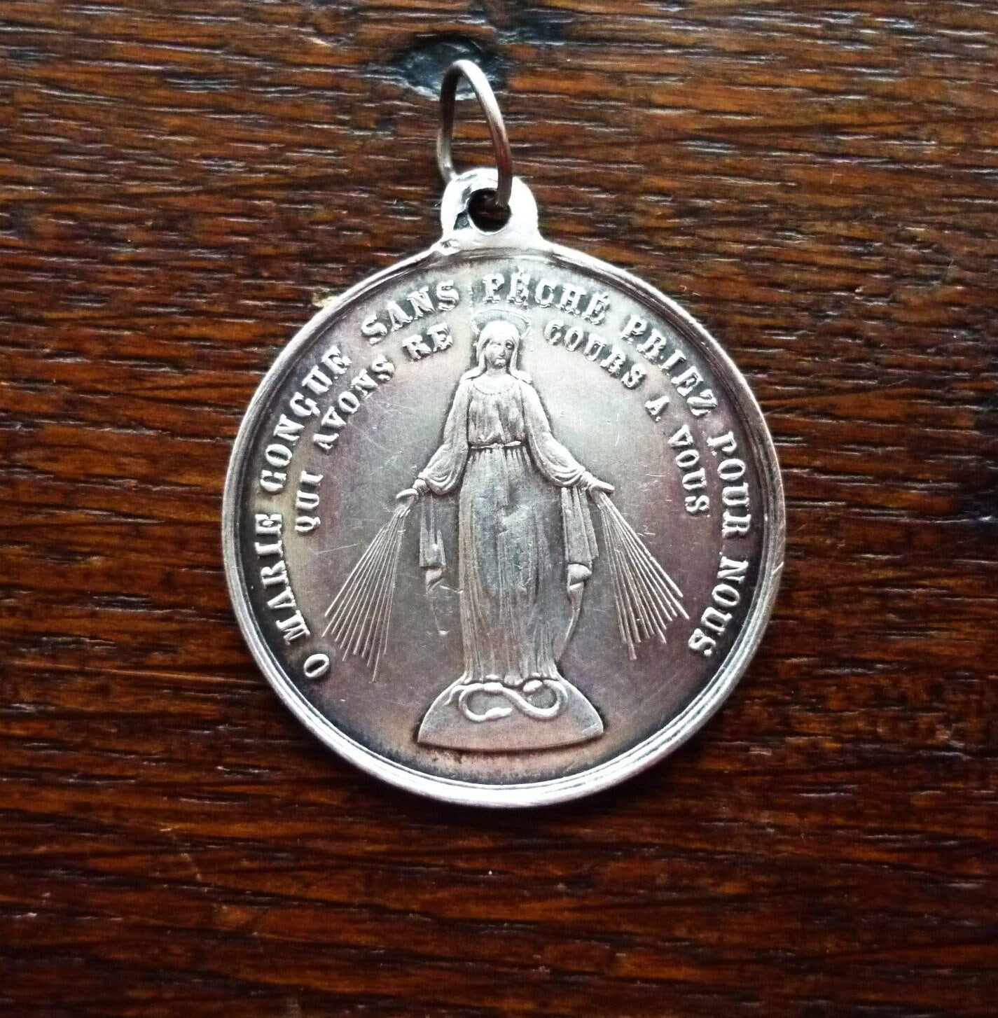 HALUKAKAH Pendentif Médaille Miraculeuse En Argent De Conception Italienne,Création De Bijoux Pour Porte-clés Ou