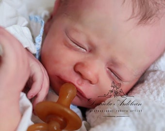 SiLiCoNe BaBy Realborn® Presley Asleep (19"+ Full Limbs) with cloth body. Extended Processing Time May Be Required. ASK FIRST!