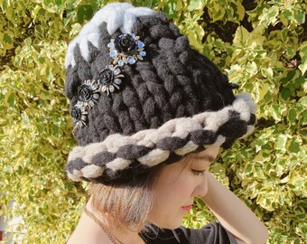 Gorro rosa negro