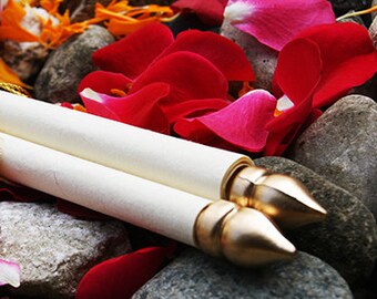 DIY gouden rolstaven + gouden kwastje met decoratieve gouden doos set van 50