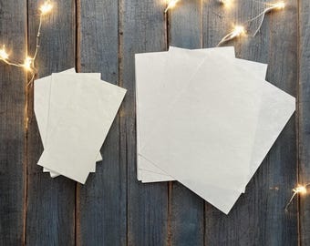 Handmade Printable White Stationery with Silver & Silk Threads stationary set