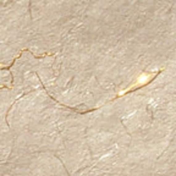 Handmade Ivory Silk decorative Paper with Gold threads, 22"x30" 90GSM