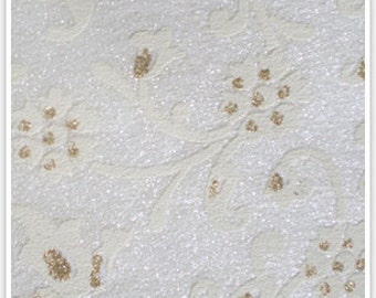 Papier z recyklingu, kość słoniowa, z nadrukiem złotej koronki, 22"x30" 90GSM