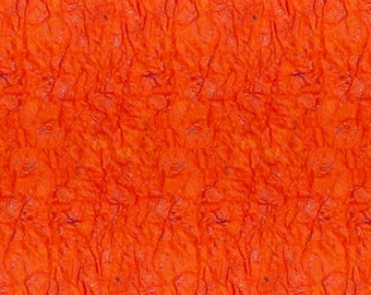 Handmade Leather Paper Orange Red