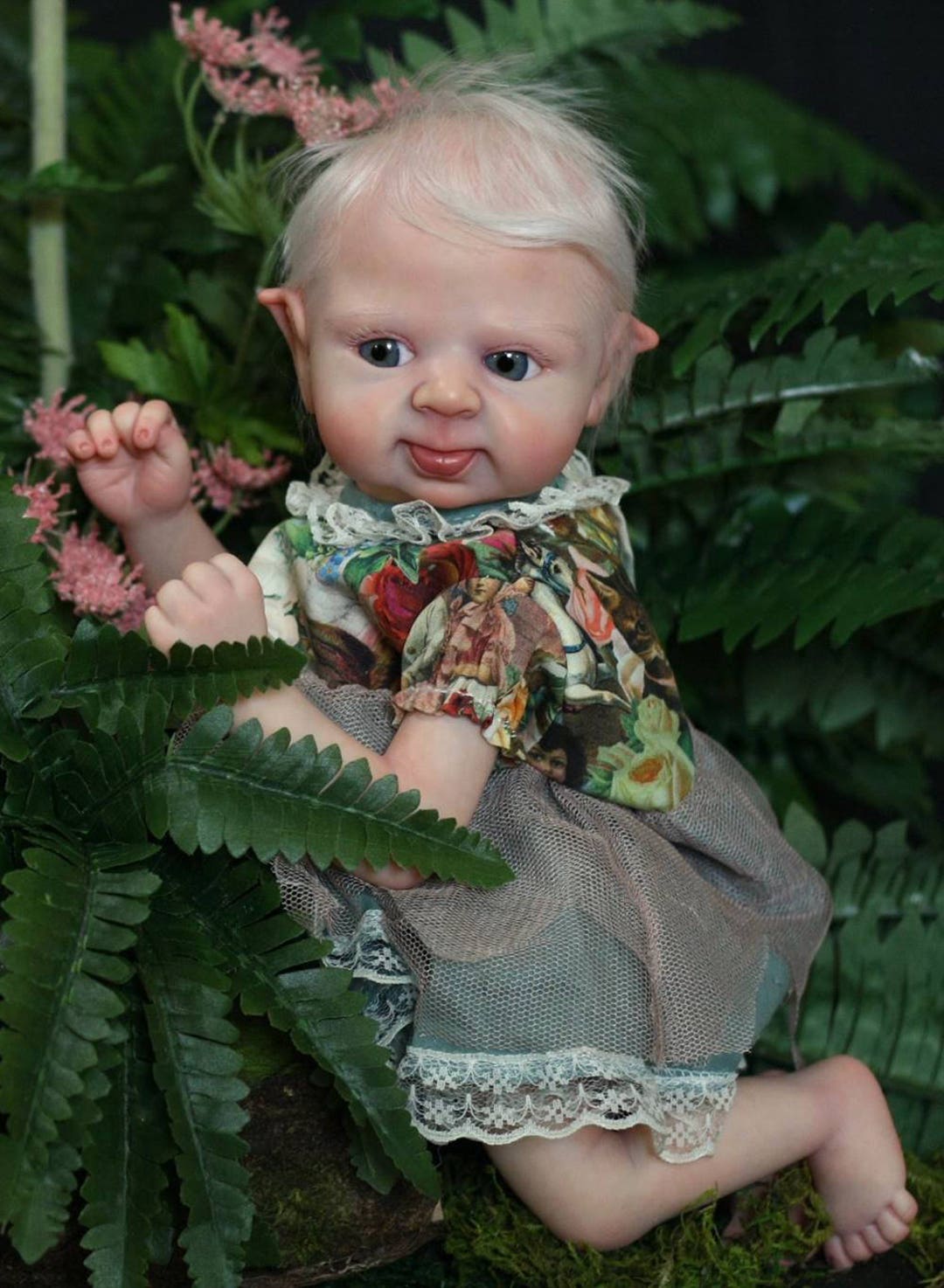 KAWAYII Elf Reborn Baby Doll 17 Inch Realistic Baby Dolls Silicone Vinyl Full Body Newborn Baby Dolls Toy 並行輸入品