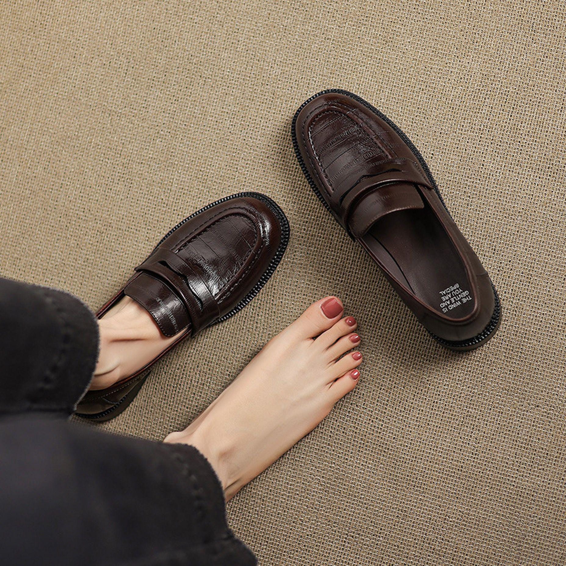 Square Toe Womens Loafers - Etsy