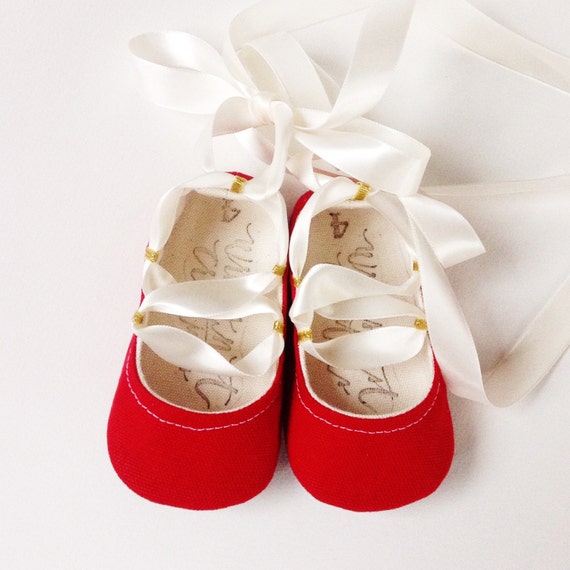 Items similar to baby shoes, toddler shoes, ballet flats, Fruit Punch ...