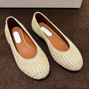 Leder Handgewebte Damen Sandale,Huarache Sandalen,Beige Braun Wohnungen,Sandale,Sommer Schuh,Mary Jane Schuhe, Lässige Frauen Wohnungen, Wohnung Minimal Style