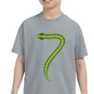 Grünes Holographisches Schlangen T-Shirt! Fertigen Sie für das perfekte 7.Geburtstags-Party-T-Shirt besonders an! Süß für Schlangen-Geburtstag!