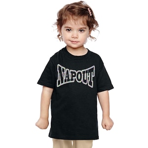 Glitter NAPOUT toddler t-shirt makes a super cute gift! UFC Fans! WWF! Customize for the perfect gift!