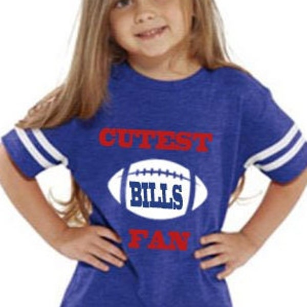 Cutest BILLS Fan toddler jersey style t-shirt, makes a perfect gift! Customize with a name & number!