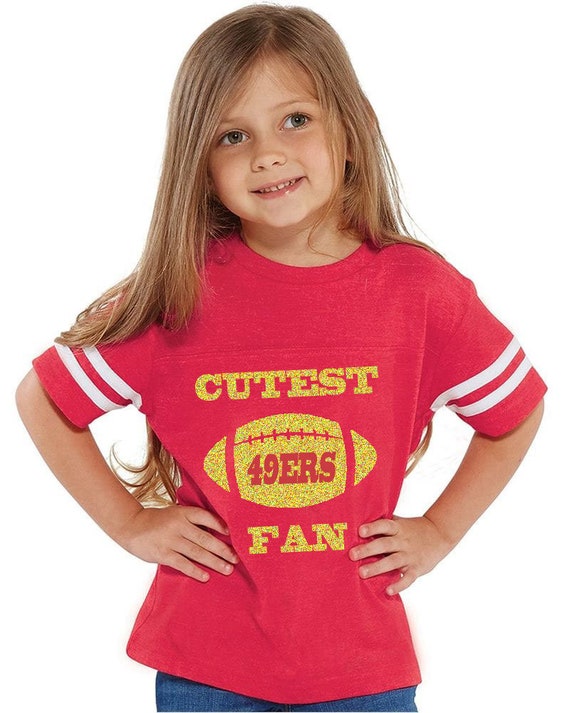 GLITTER Cutest 49ERS Fan Toddler Jersey 