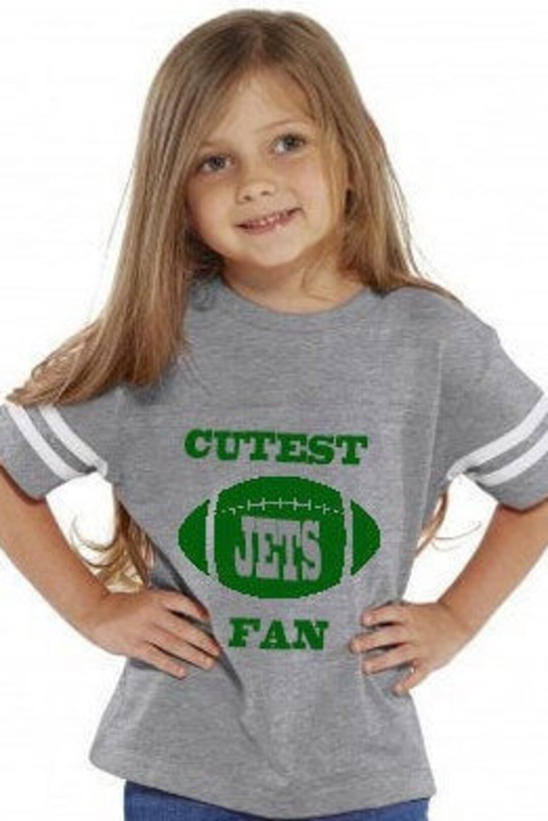 Cutest JETS Fan Toddler Jersey Style Tshirt, Makes a Perfect Gift
