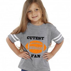 GLITTER Cutest BENGALS Fan toddler jersey style t-shirt, makes a perfect gift! Customize with a name & number!