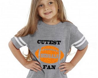 GLITTER Cutest BENGALS Fan toddler jersey style t-shirt, makes a perfect gift! Customize with a name & number!