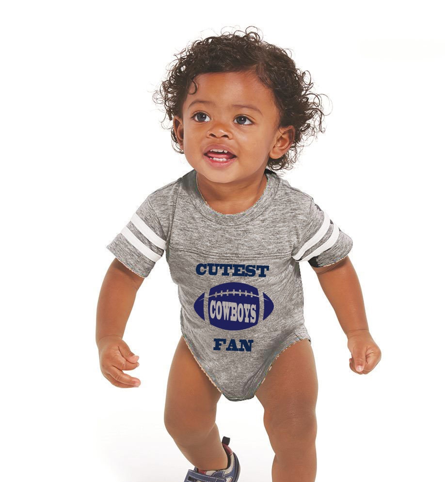Cutest COWBOYS Fan A Custom Gray and White Football Jersey 