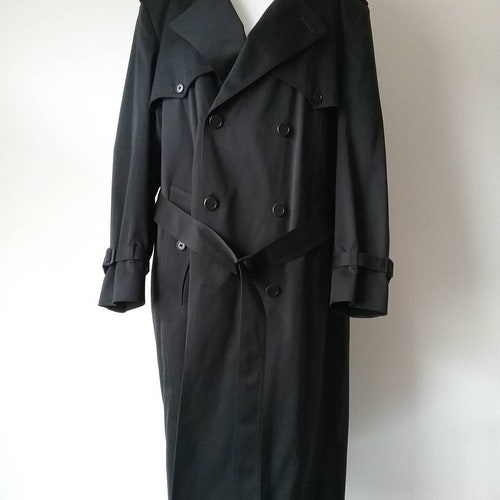 Towne London Fog black trench coat 