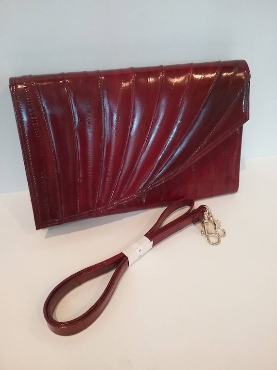 Eel Skin Clutch Purse With Strap Made in Korea 1980s. Etsy