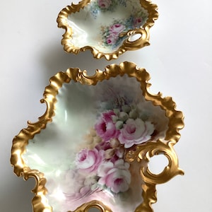 Hand painted candy dishes, set of two.