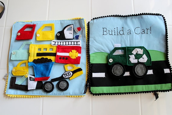 Felt Build a Car, Things That Go Quiet Book PATTERN 