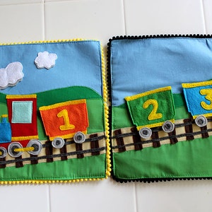Felt Counting Train with Removable Cars - Things that Go Quiet Book PATTERN
