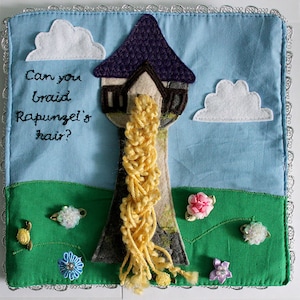 Rapunzel Tower Hair Braid Felt Quiet Book Princess Page PATTERN