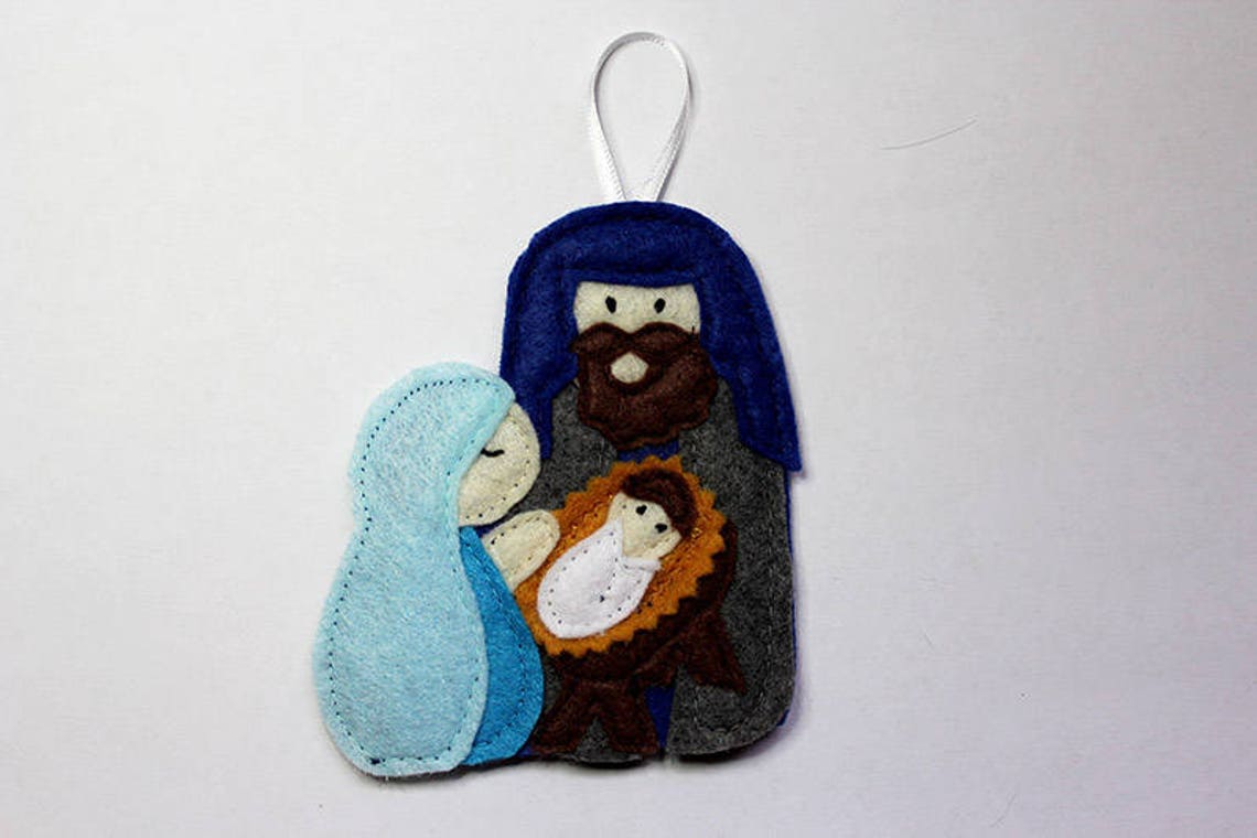 Felt Nativity Christmas Ornaments Advent PATTERN Etsy
