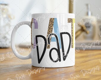 Cat Dad PNG | Sublimation Design | Digital Download | Sublimation Designs Downloads | Cheetah Print Font