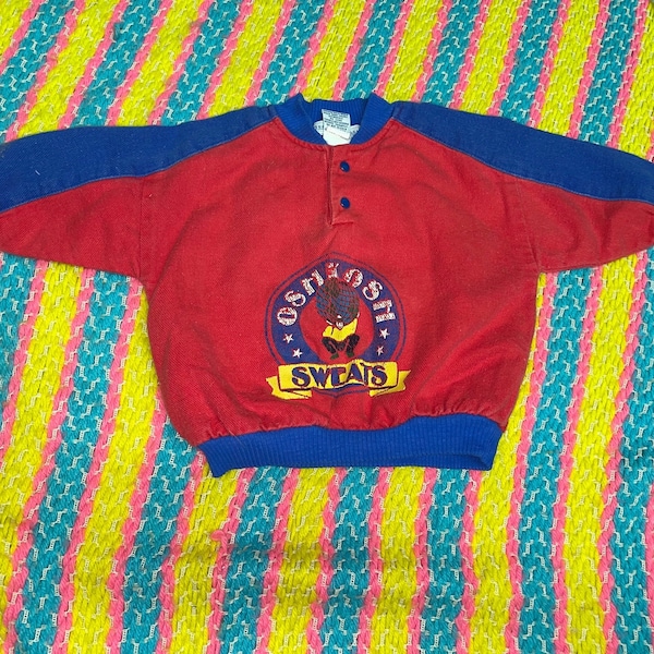 vtg Oshkosh B' Gosh Sweatshirt Size 3-6 months / OshKosh Sweats / Strongman /  Baby Shirt / Infant Sweater / 90s Oshkosh Baby Clothes