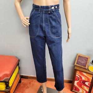Vtg 40s Style SIDE ZIP Jeans: Vintage 80s Freddie's of Pinewood