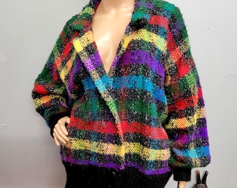 Vintage 70s Striped Knit Cardigan Top, Retro Mod Style - Etsy