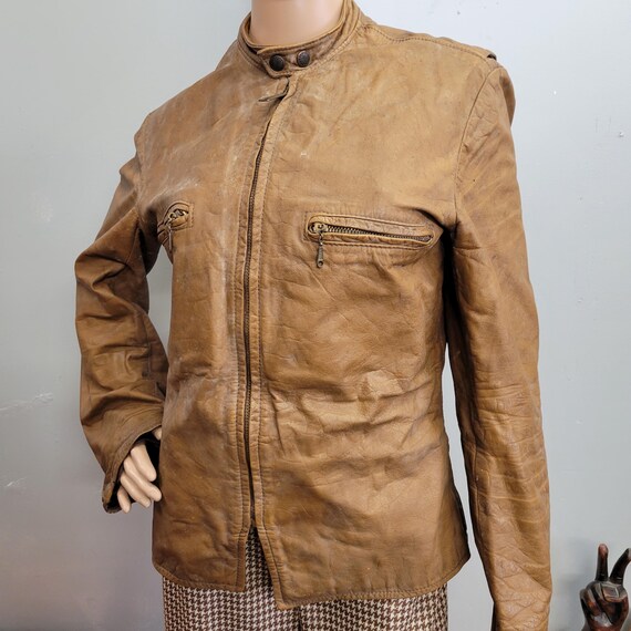 Vtg 60s BROOKS Sportswear LEATHER Moto Racer Jacket - Etsy