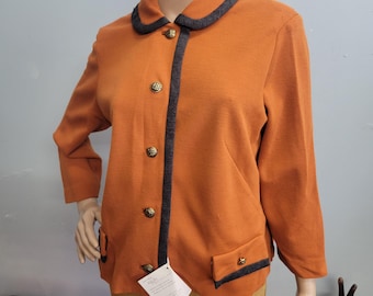 vtg 40s Two Tone wool jacket,  Nelly Don Knits Blazer * READ