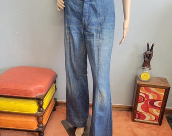 vtg 70s Big E Levi's Bell bottoms, Rare High Rise Flare Jeans