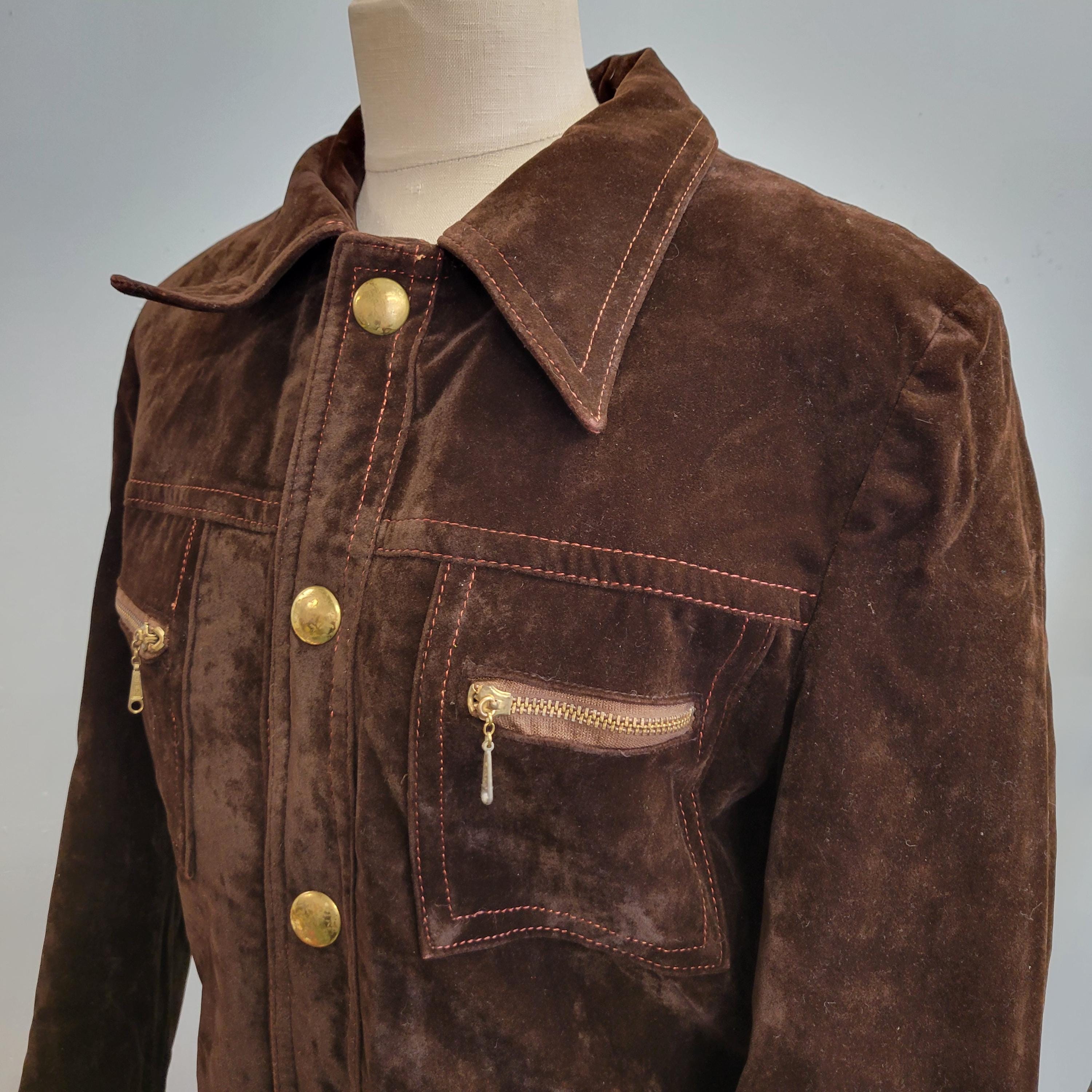 Vtg 70s Brown Felt Jacket: Vintage Towncraft Western Mod Coat - Etsy