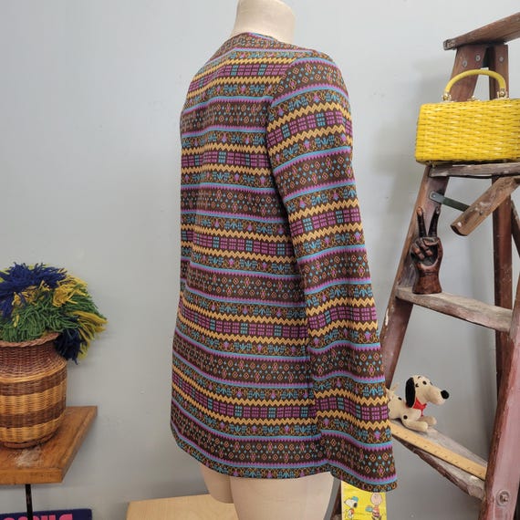vtg 70s Psychedelic Print Blazer: Vintage Abstrac… - image 7