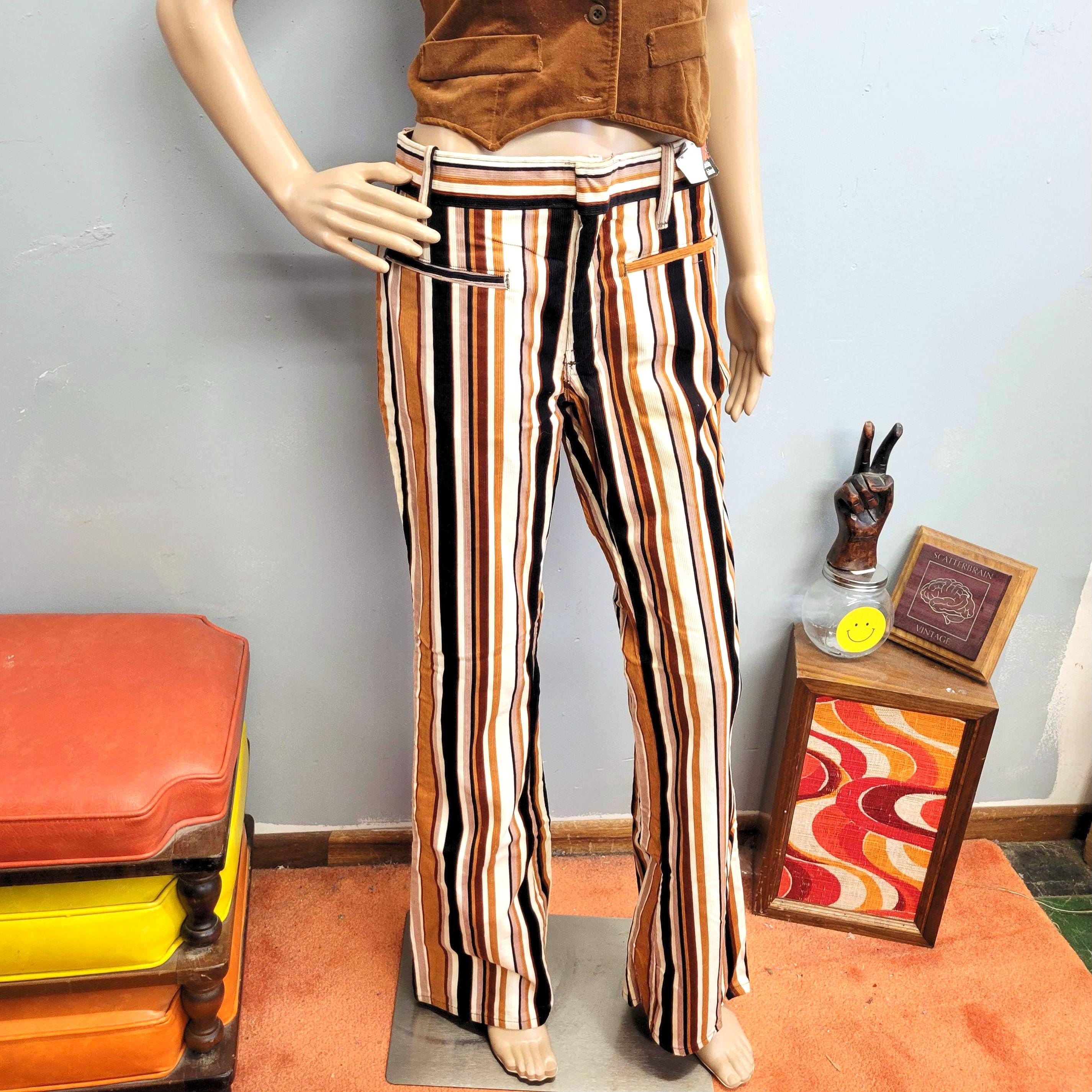 60s 70s Striped Pants - Etsy Canada