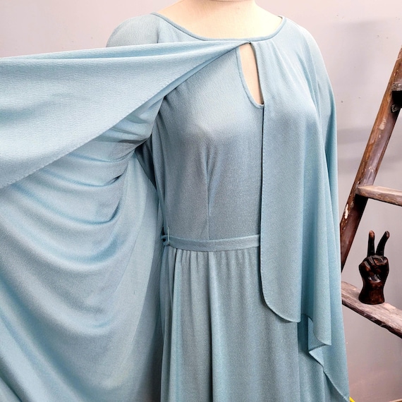 ice blue vintage dress 70s Ethereal Cape Dress: Lilli Diamond Gown look-rumi-faux-wrap-halter-mini-dress-ash This mid Color:Silver/Nude Windsor Feelin' Glitzy Glitter