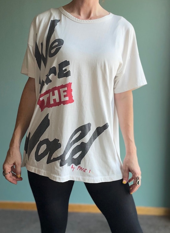 Vintage 80s We are the world shirt / 80s 90s Spel… - image 4