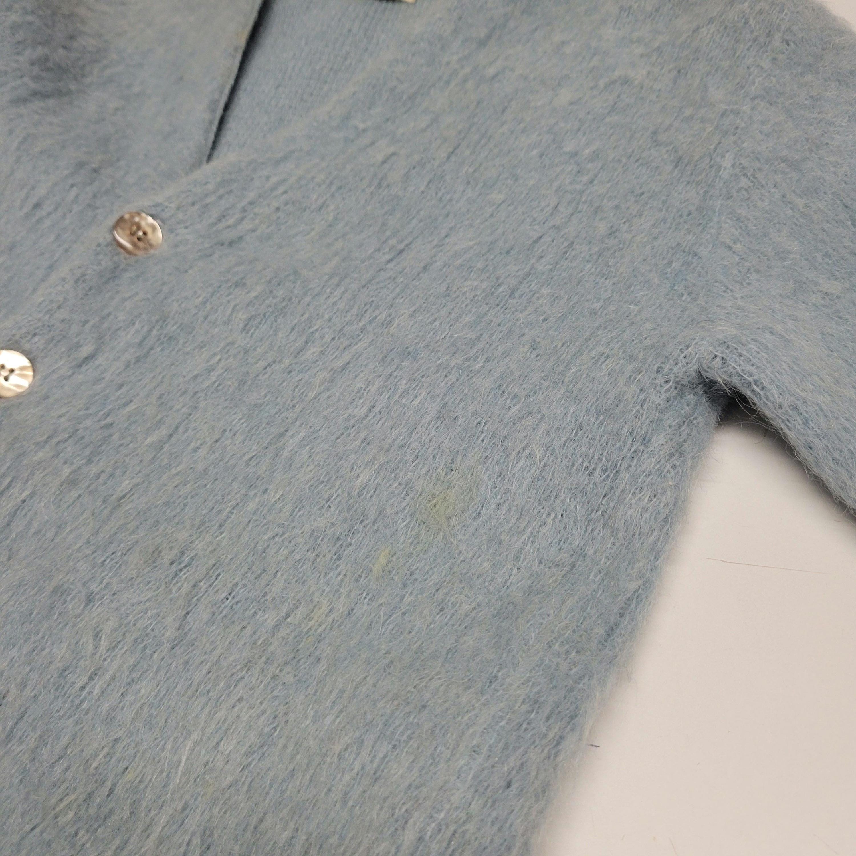 Vtg 70s BLUE MOHAIR SWEATER // Vintage Ice Blue Cardigan Vtg 70s BLUE MOHAIR SWEATER // Vintage Ice Blue Cardigan