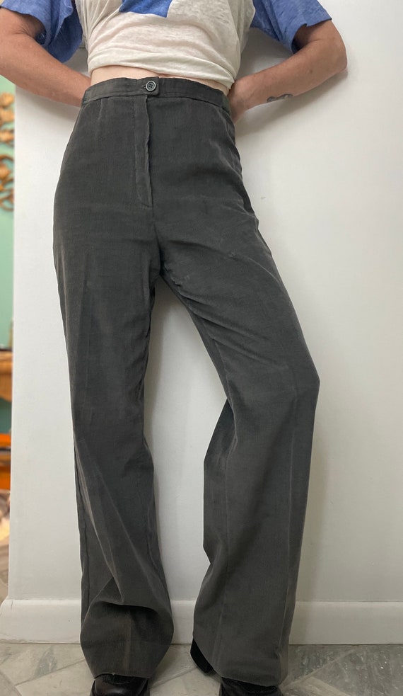 vtg 70s CORDUROY BELLBOTTOMS high waisted flare l… - image 9