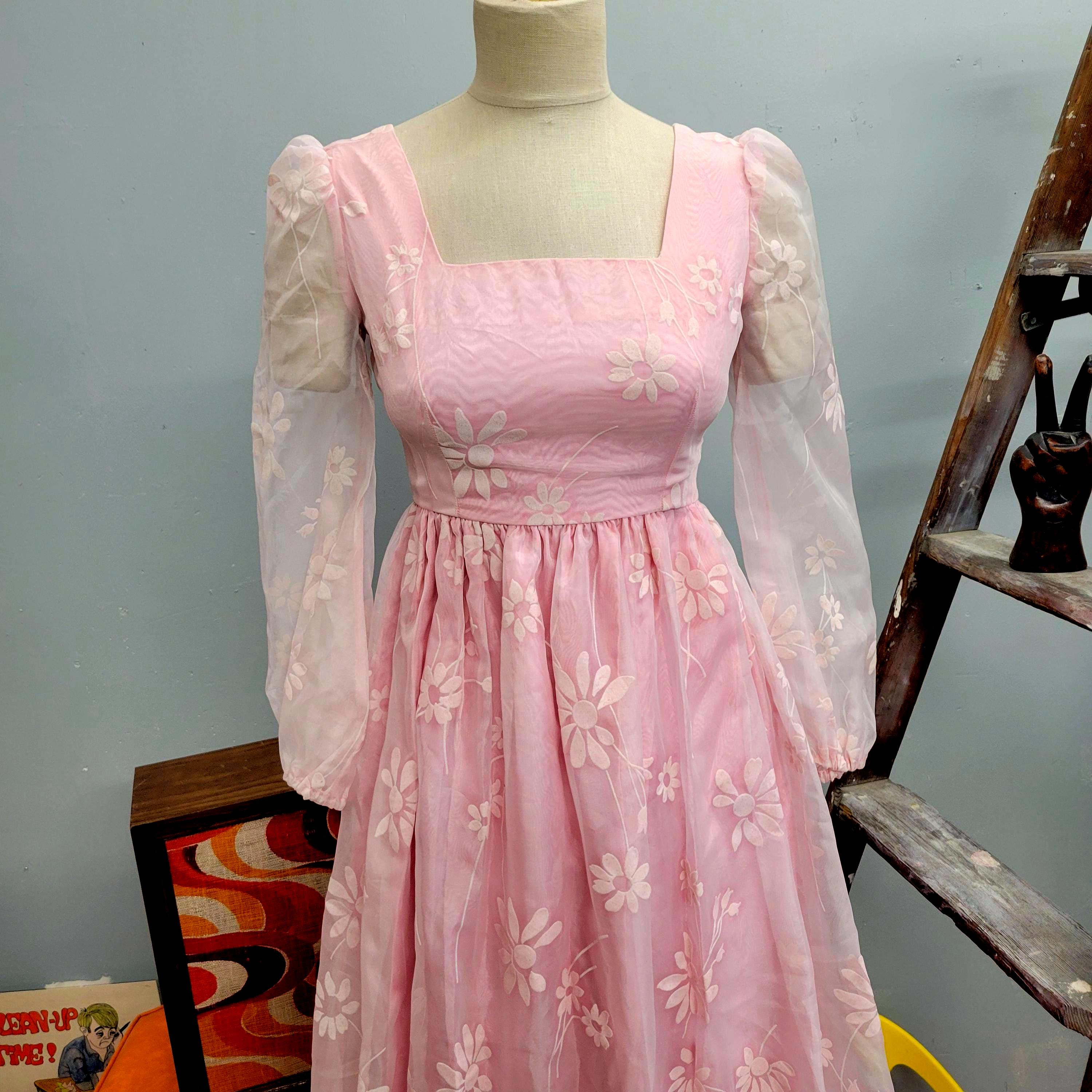 Pink Long Sleeved Bridesmaid Dress - Etsy