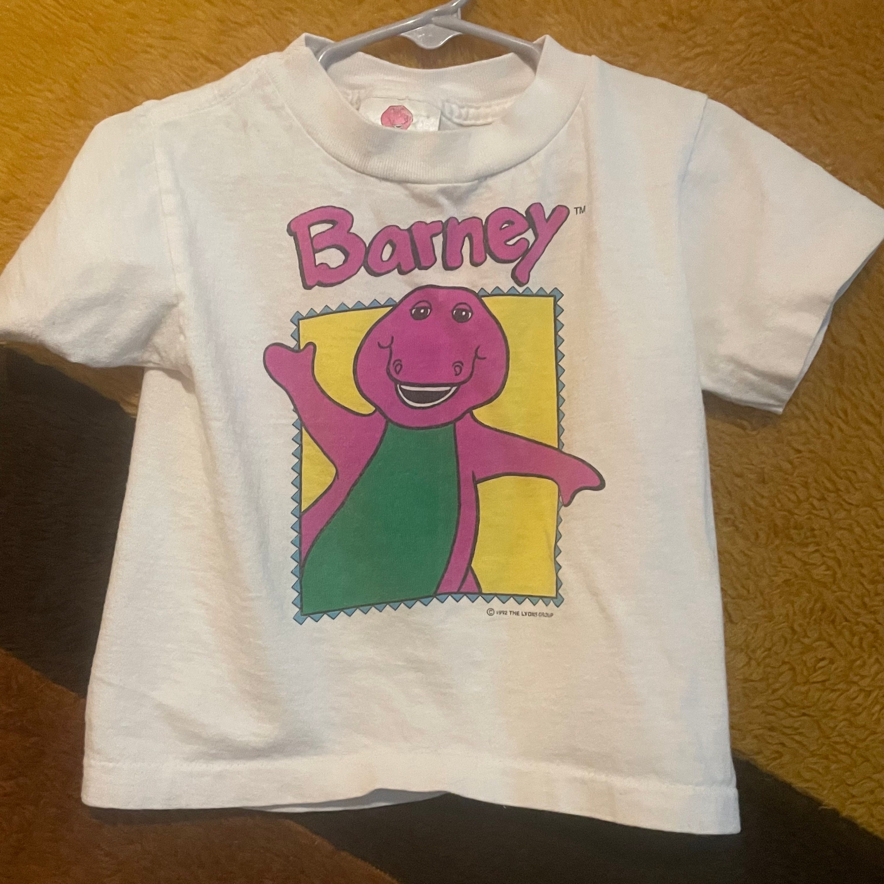 Vintage 90s Barney the Purple Dinosaur Kids Shirt Size 4T