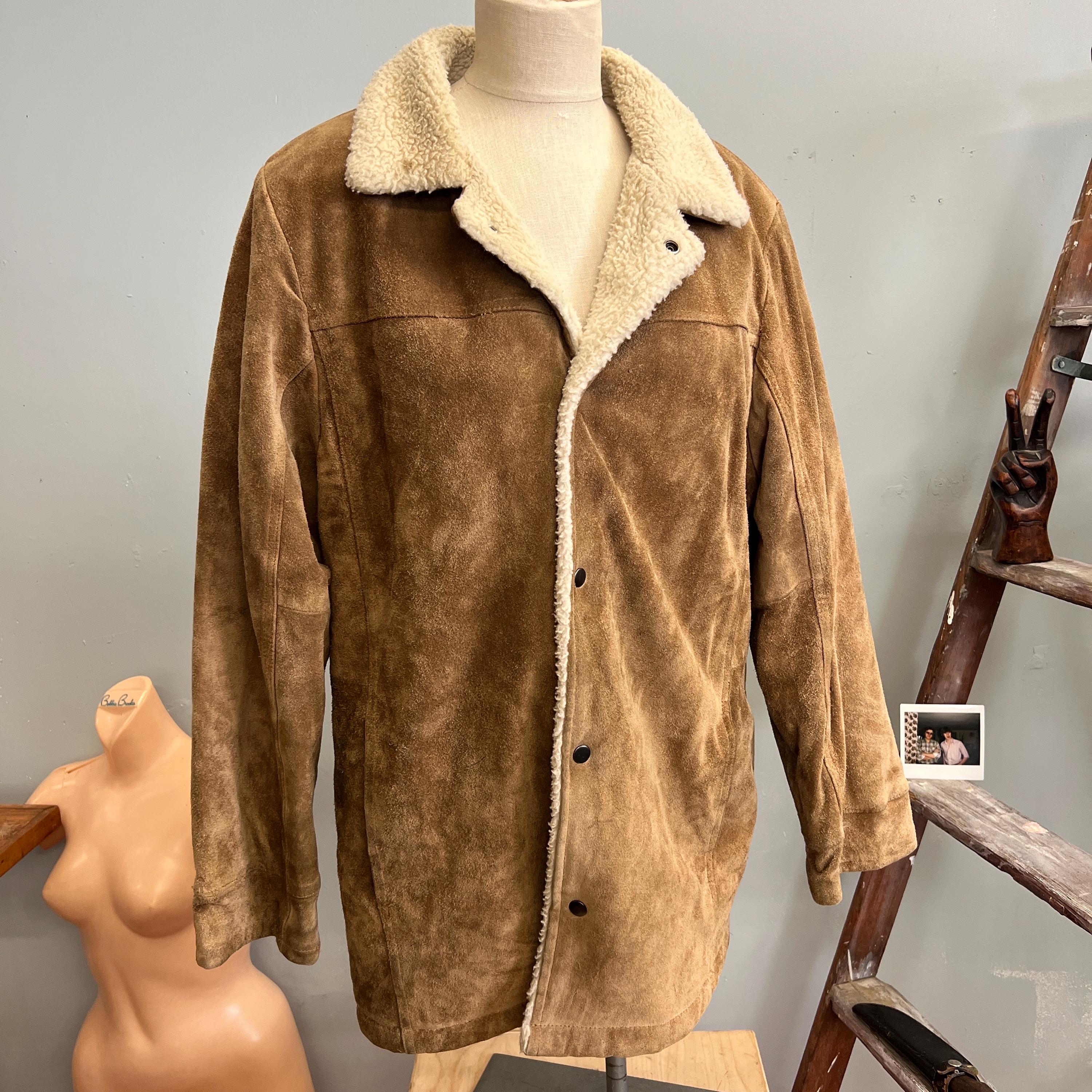 Vintage 70s Suede Shearling Coat: Pioneer Wear Western Jacket - Etsy