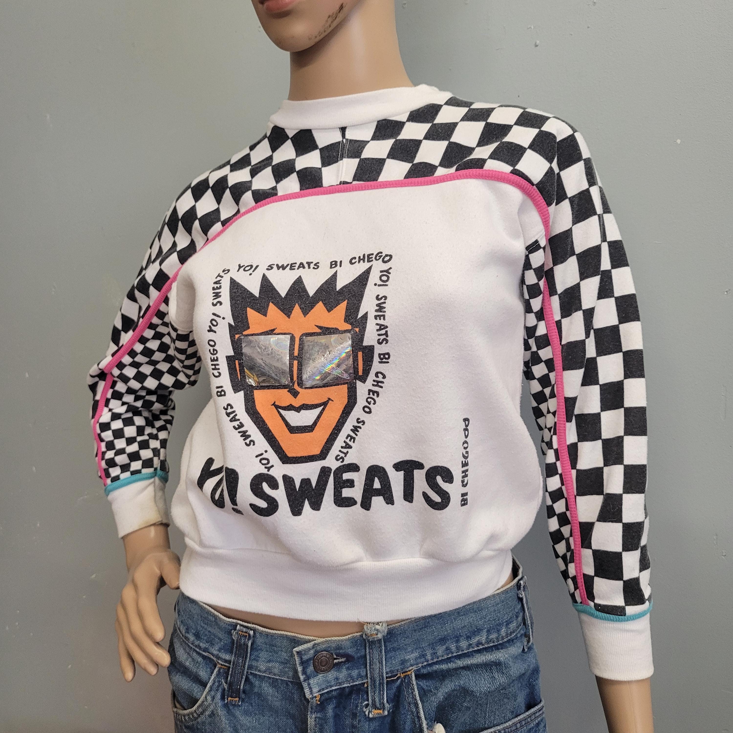 Vintage 80s Checkerboard Yo! Sweats Crewneck – Bi Chego Pop Art