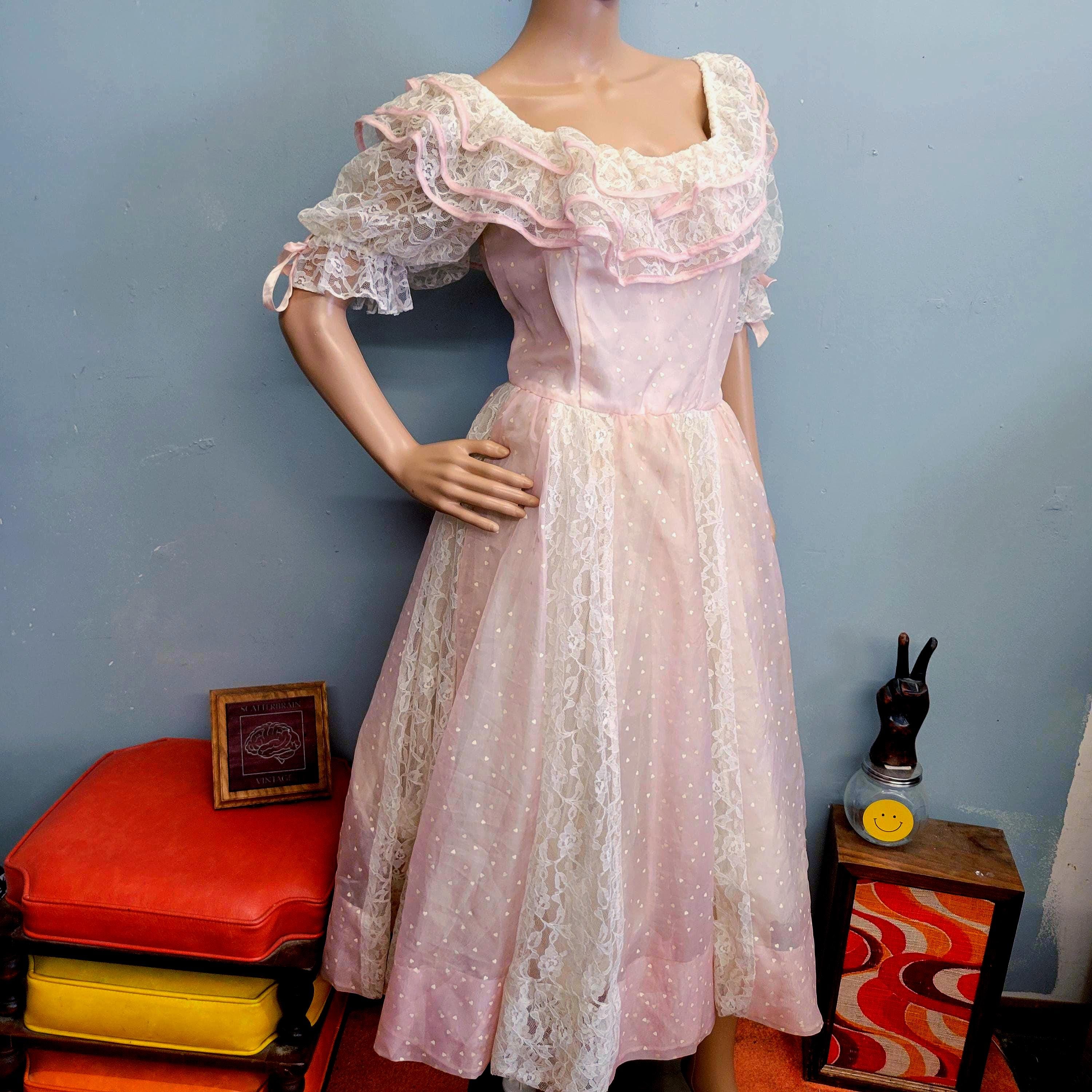 Pink Swiss Dot Dress - Etsy