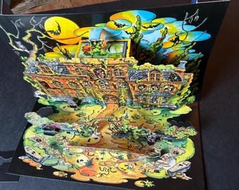 Vintage 90s Halloween Advent Calendar: Pop-Up Illustrated Horror, Sealed