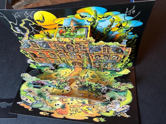Vintage 90s Halloween Advent Calendar: Pop-Up Illustrated Horror, Sealed