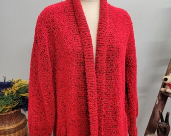 Vintage 80s Eddie Bauer Teal Shawl Collar Sweater