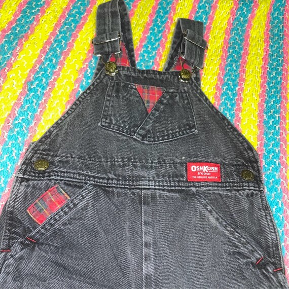 vtg 80s Oshkosh B'Gosh Toddler Overalls 2T / Blac… - image 1